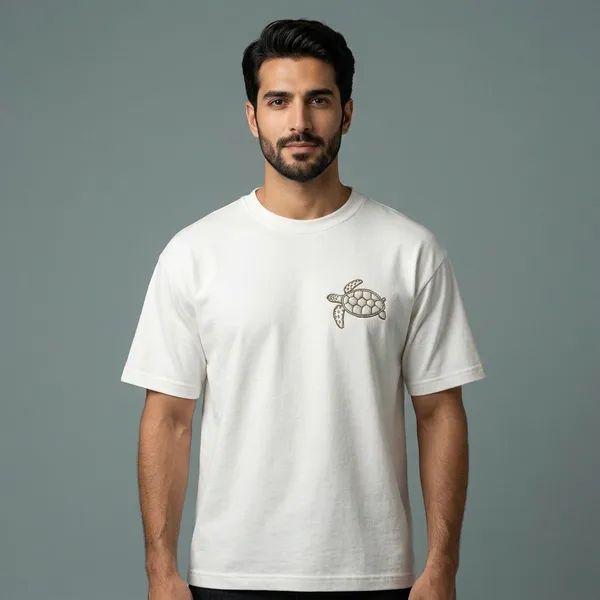 White_Cotton_Casual_T-Shirt_For_Unisex