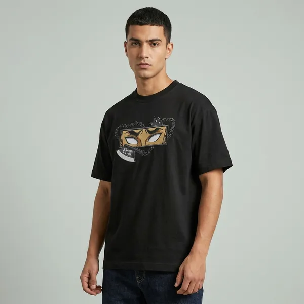 Black_Cotton_Dragon_&_Japanese_Kanji_Graphic_T-Shirt_For_Unisex