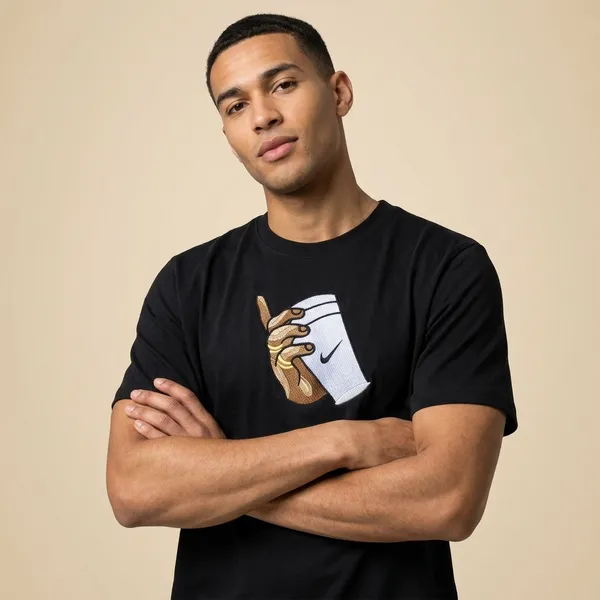 Black_Cotton_Nike_Swoosh_Embroidered_T-Shirt_For_Unisex