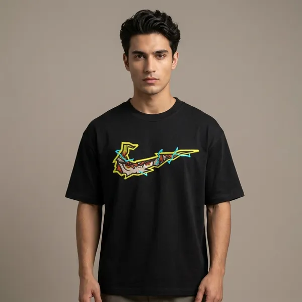Black_Cotton_Oversized_Shark_Embroidered_Graphic_T-Shirt_For_Unisex