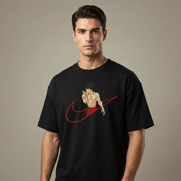 Black_Cotton_Oversized_Muscular_Fighter_Graphic_T-Shirt_For_Unisex