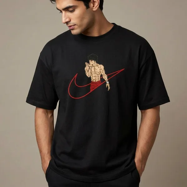 Black_Cotton_Oversized_Muscular_Fighter_Graphic_T-Shirt_For_Unisex