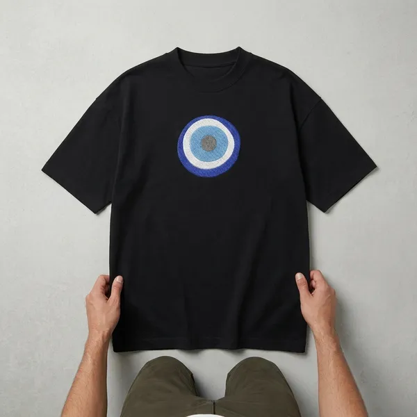 Black_Cotton_Oversized_Evil_Eye_Embroidered_T-Shirt_For_Unisex