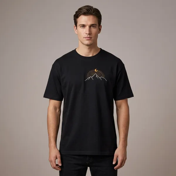 Black_Cotton_Oversized_Mountain_&_Moon_Embroidered_T-Shirt_For_Unisex