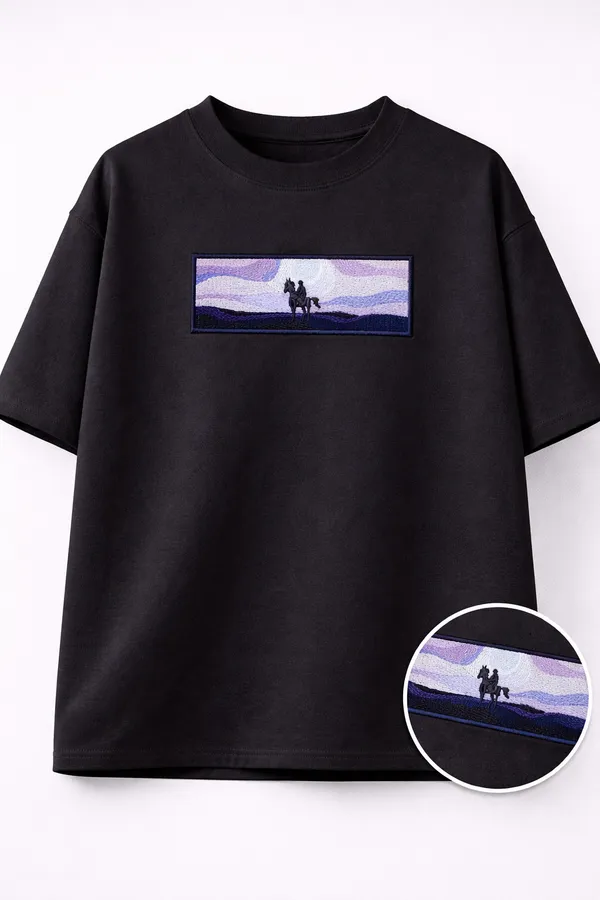 Black_Cotton_Silhouette_Graphic_Print_Oversized_T-Shirt_For_Unisex