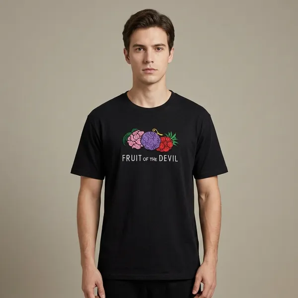 Black_Cotton_Fruit_Of_The_Devil_Embroidered_Graphic_T-Shirt_For_Unisex