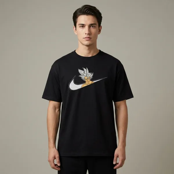 Black_Cotton_Goku_Super_Saiyan_Embroidered_Oversized_T-Shirt_For_Unisex