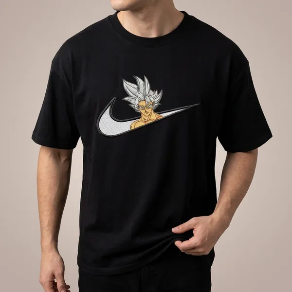 Black_Cotton_Goku_Super_Saiyan_Embroidered_Oversized_T-Shirt_For_Unisex