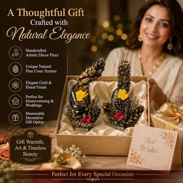 Gold_Deodar_Wood_Rustic_Pine_Cone_Sculpture_With_Roses_Pack_Of_2