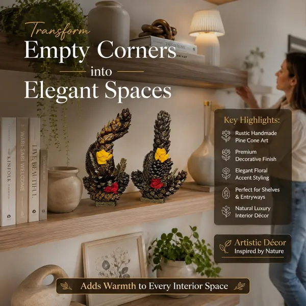 Gold_Deodar_Wood_Rustic_Pine_Cone_Sculpture_With_Roses_Pack_Of_2