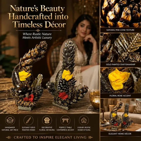 Gold_Deodar_Wood_Rustic_Pine_Cone_Sculpture_With_Roses_Pack_Of_2