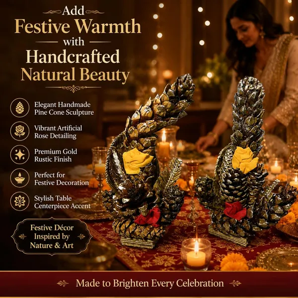 Gold_Deodar_Wood_Rustic_Pine_Cone_Sculpture_With_Roses_Pack_Of_2