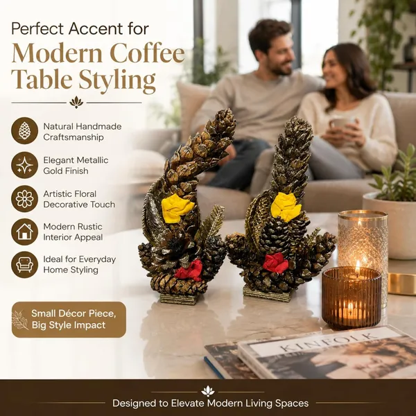Gold_Deodar_Wood_Rustic_Pine_Cone_Sculpture_With_Roses_Pack_Of_2