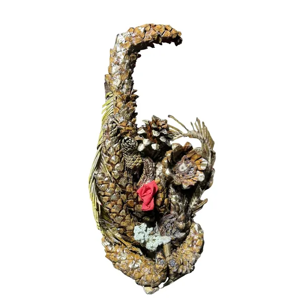 Gold_Deodar_Wood_Rustic_Pine_Cone_Rooster_Sculpture