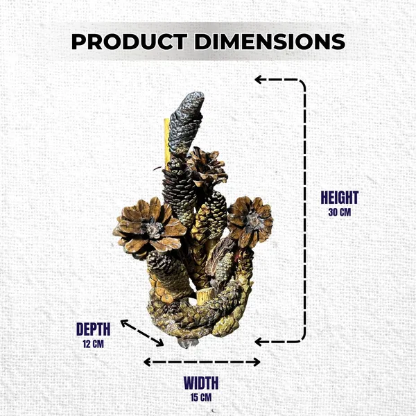 Gold_Deodar_Wood_Rustic_Pine_Cone_Tree_Sculpture_Pack_Of_2