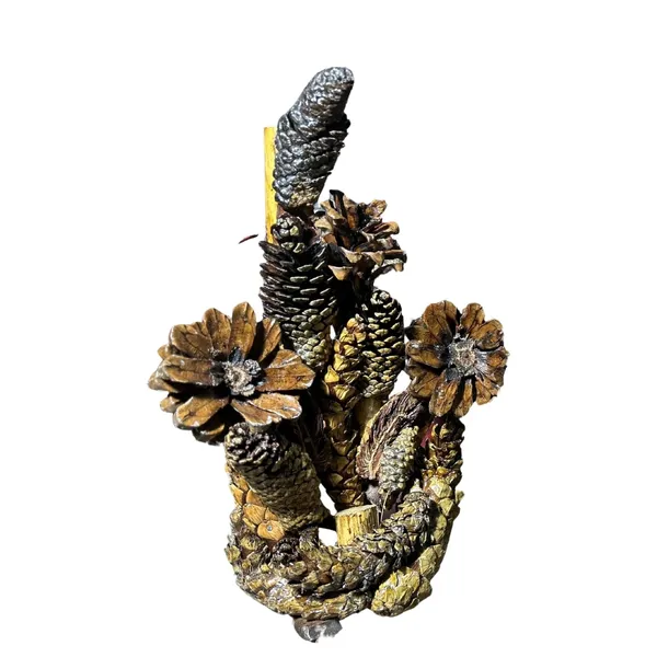 Gold_Deodar_Wood_Rustic_Pine_Cone_Tree_Sculpture_Pack_Of_2
