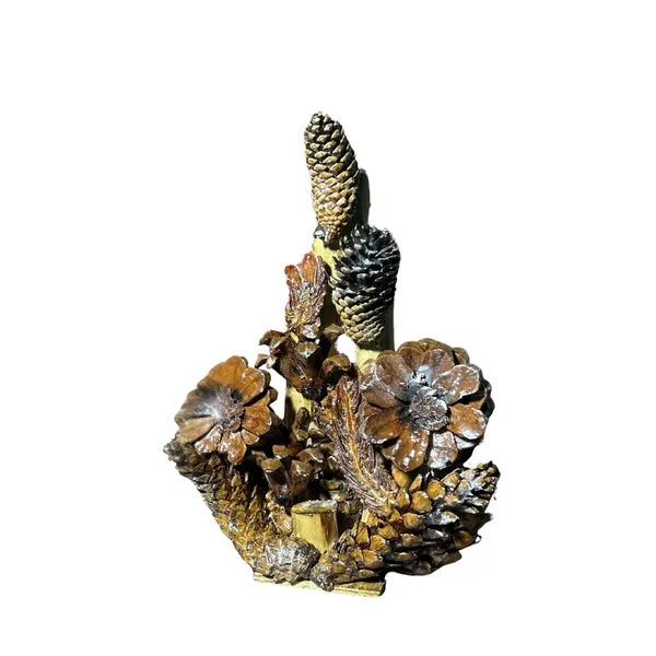 Gold_Deodar_Wood_Rustic_Pine_Cone_Tree_Sculpture_Pack_Of_2