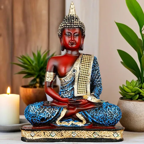 Multicolor_Resin_Spiritual_Meditating_Buddha_Statue