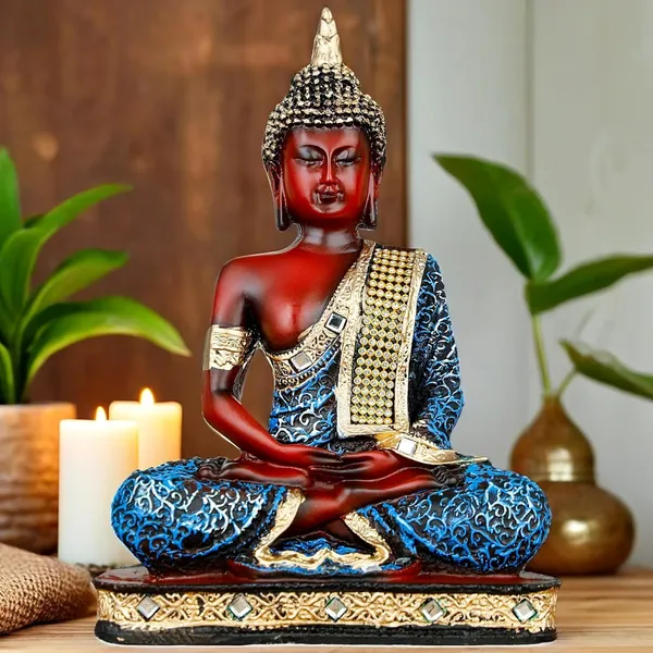 Multicolor_Resin_Spiritual_Meditating_Buddha_Statue