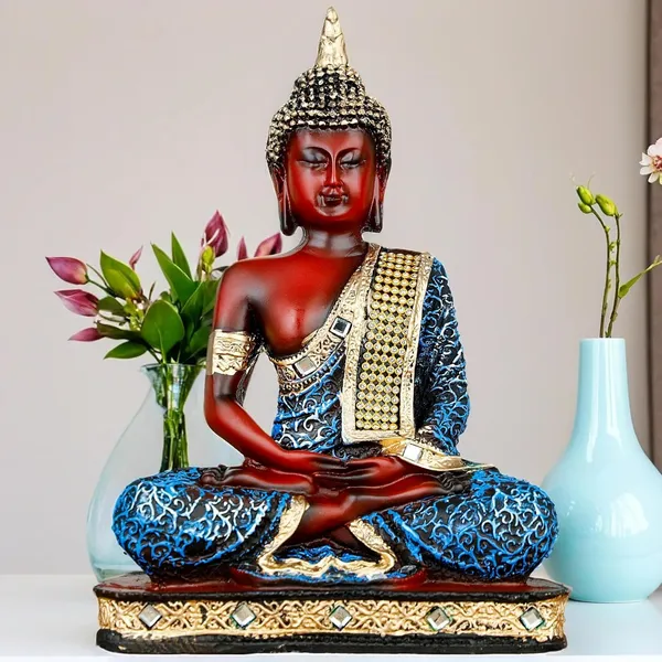 Multicolor_Resin_Spiritual_Meditating_Buddha_Statue