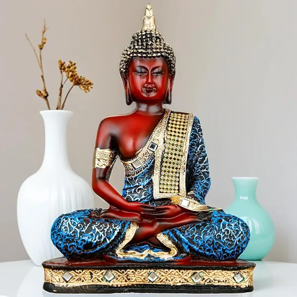 Multicolor_Resin_Spiritual_Meditating_Buddha_Statue