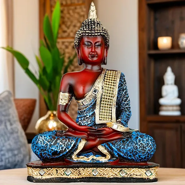 Multicolor_Resin_Spiritual_Meditating_Buddha_Statue