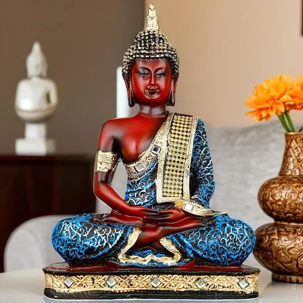 Multicolor_Resin_Spiritual_Meditating_Buddha_Statue