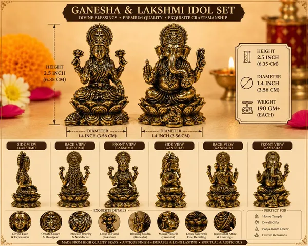 Gold_Brass_Traditional_Ganesha_Lakshmi_Pooja_Idol_Set_Pack_Of_2