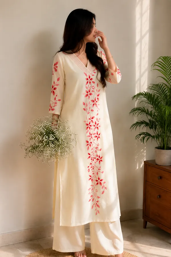 Off_White_Cotton_Anarkali_Kurta_Set_For_Women
