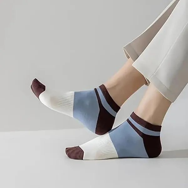 Multicolour_Unisex_Ankle_length_Socks_(Pack_of_5)