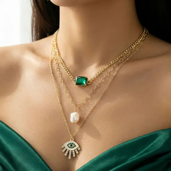 Alayas_Alloy_Gold,_White,_Green_Jewellery_Set_(Pack_Of_6)