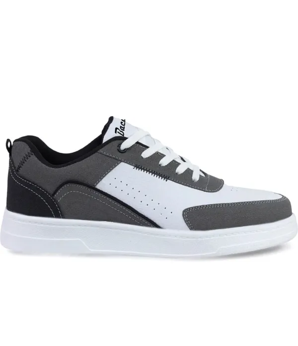 White_And_Grey_Premium_Synthetic_Leather_Sports_Shoes_For_Men