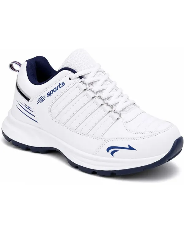 White_Premium_Synthetic_Leather_Sports_Shoes_For_Men