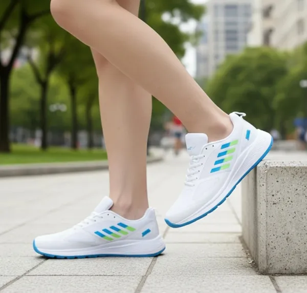 White_Premium_Synthetic_Mesh_Sports_Shoes_For_Men