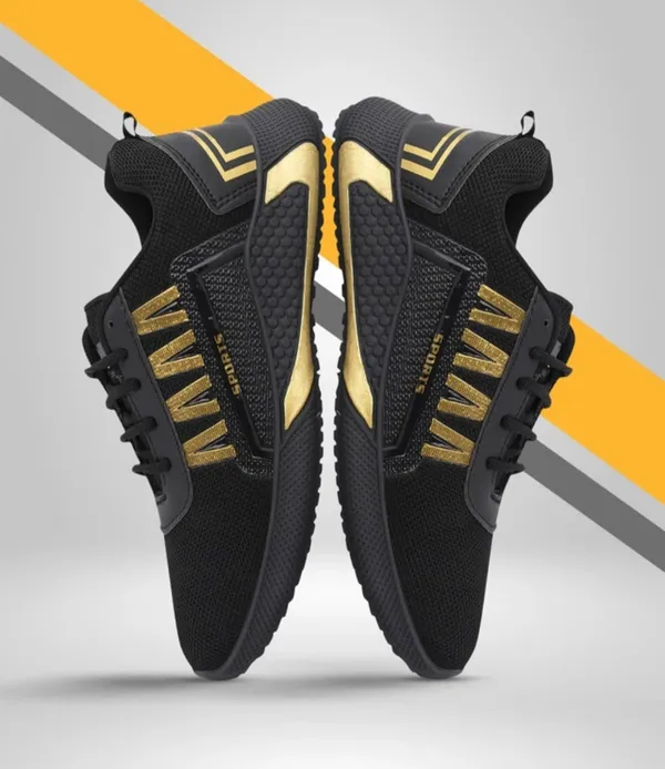 Black_And_Gold_Premium_Mesh_And_Synthetic_Sports_Shoes_For_Men