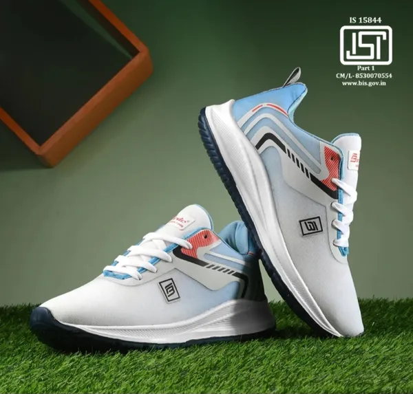White_And_Blue_Premium_Synthetic_Sports_Shoes_For_Men