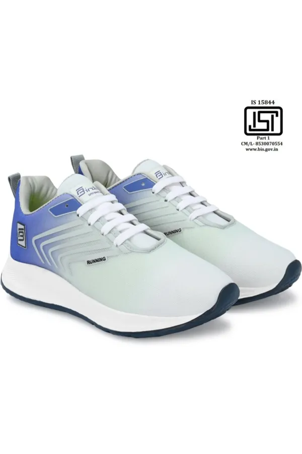 White_And_Blue_Premium_Synthetic_Sports_Shoes_For_Men