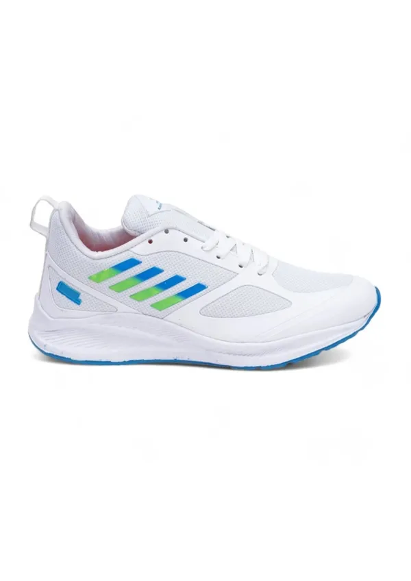 White_Premium_Synthetic_Mesh_Sports_Shoes_For_Men