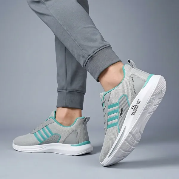 Grey_And_Turquoise_Premium_Mesh_Sports_Shoes_For_Men