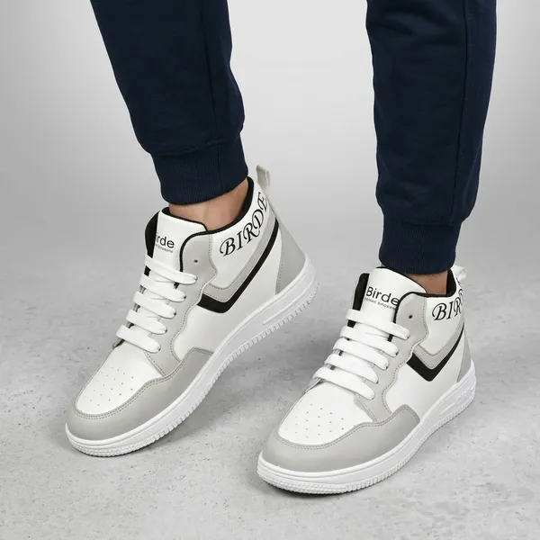White_Premium_Synthetic_Leather_Sports_Shoes_For_Men