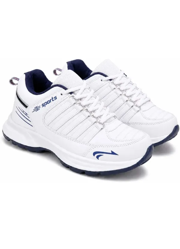White_Premium_Synthetic_Leather_Sports_Shoes_For_Men
