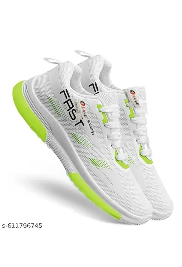 White_And_Neon_Green_Premium_Mesh_Sports_Shoes_For_Men