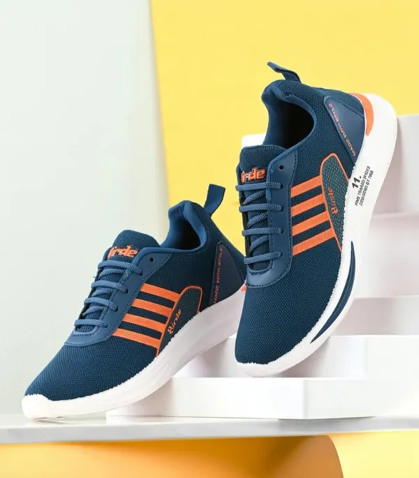 Navy_Blue_And_Orange_Premium_Mesh_Sports_Shoes_For_Men