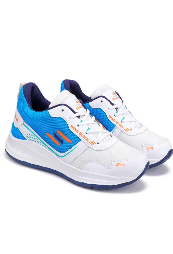 White_And_Blue_Premium_Mesh_And_Synthetic_Sports_Shoes_For_Men