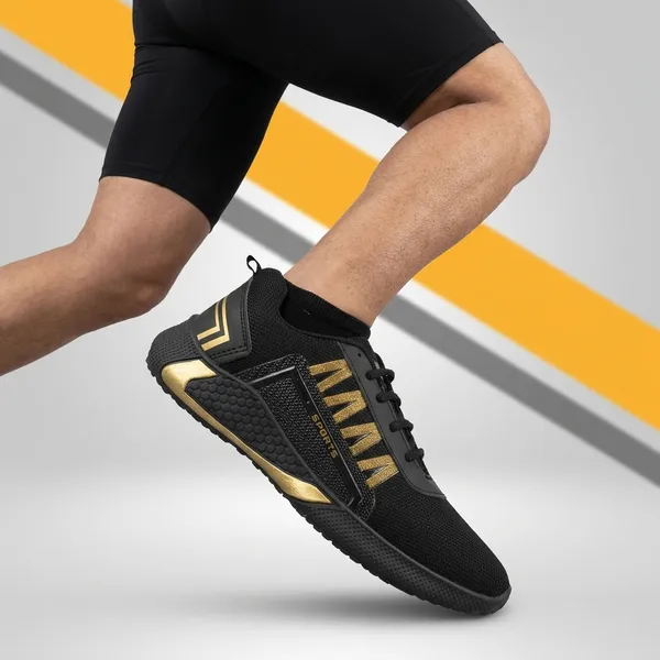 Black_And_Gold_Premium_Mesh_And_Synthetic_Sports_Shoes_For_Men