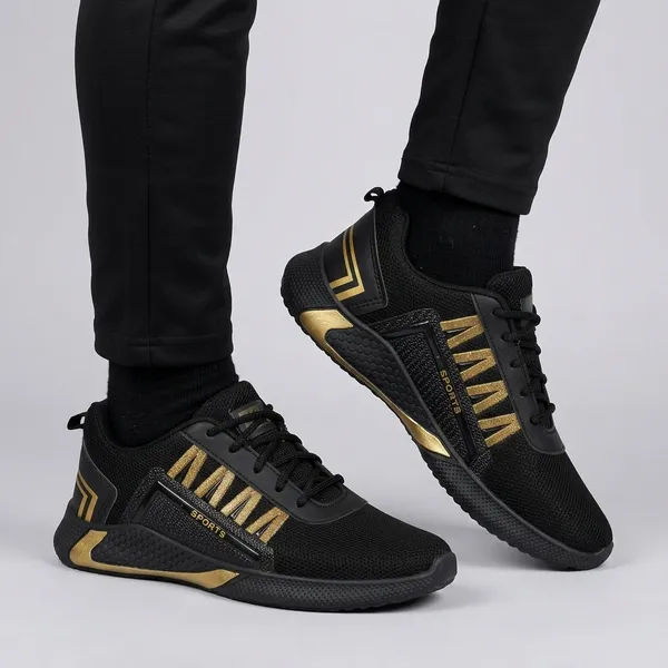 Black_And_Gold_Premium_Mesh_And_Synthetic_Sports_Shoes_For_Men