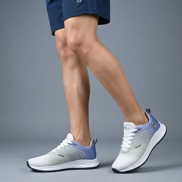 White_And_Blue_Premium_Synthetic_Sports_Shoes_For_Men