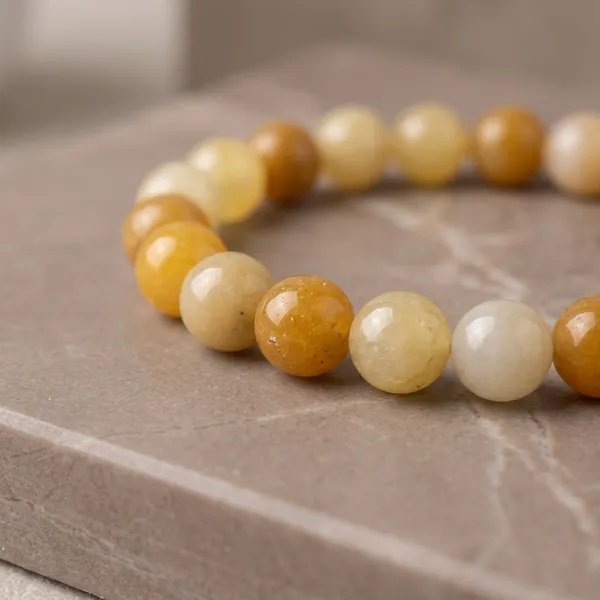 Yellow_Natural_Crystal_Aventurine_Bracelet