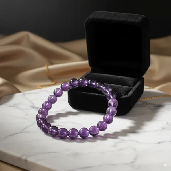 Lavender_Amethyst_Natural_Crystal_Bracelet_For_Unisex