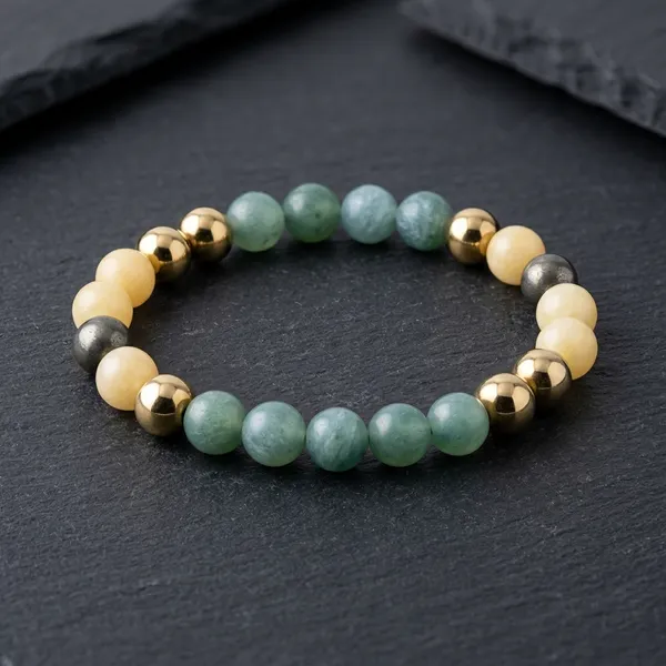 Multicolor_Natural_Crystal_Money_Magnet_Bracelet_For_Unisex